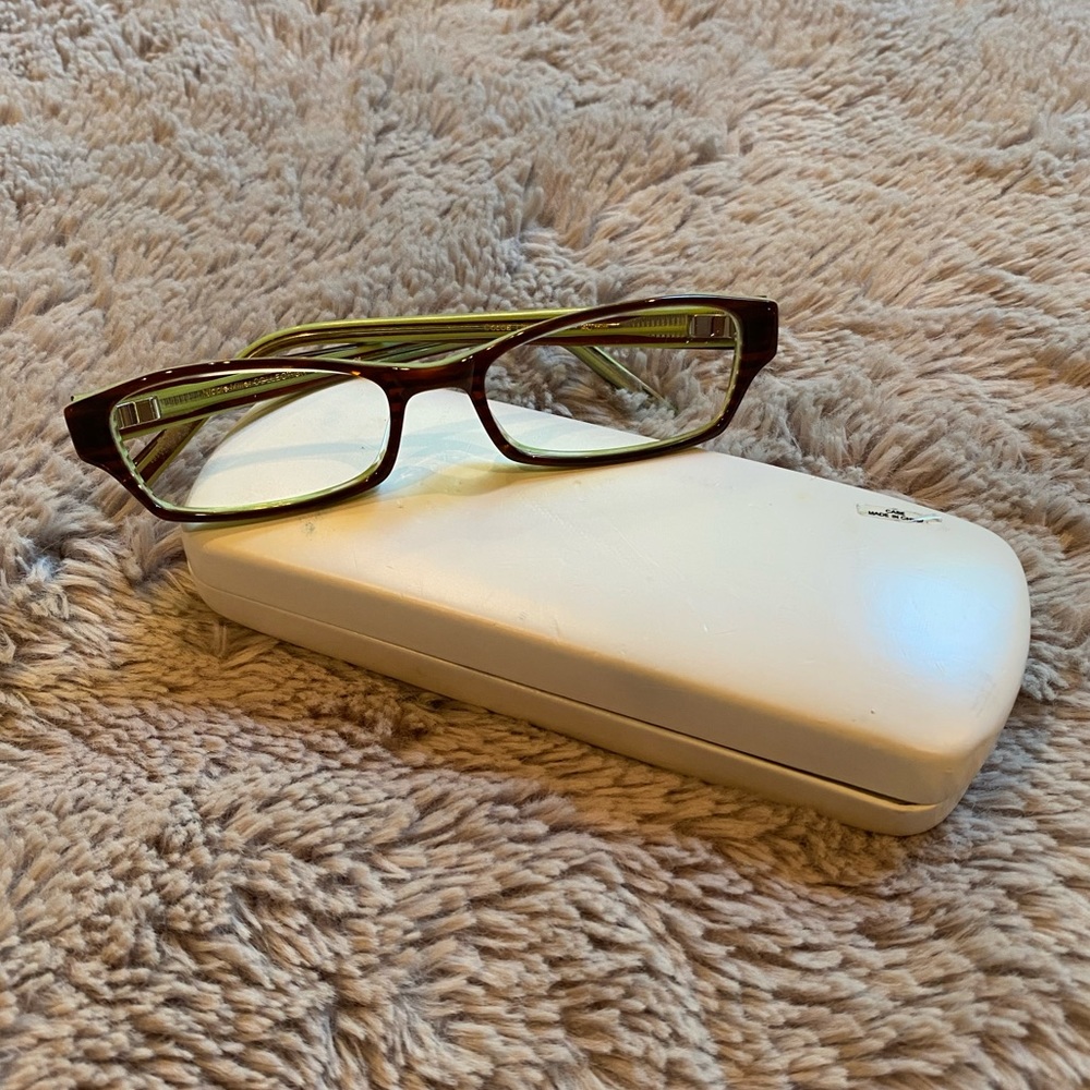Nicole Miller Cocoa Lime Prescription Eyeglasses